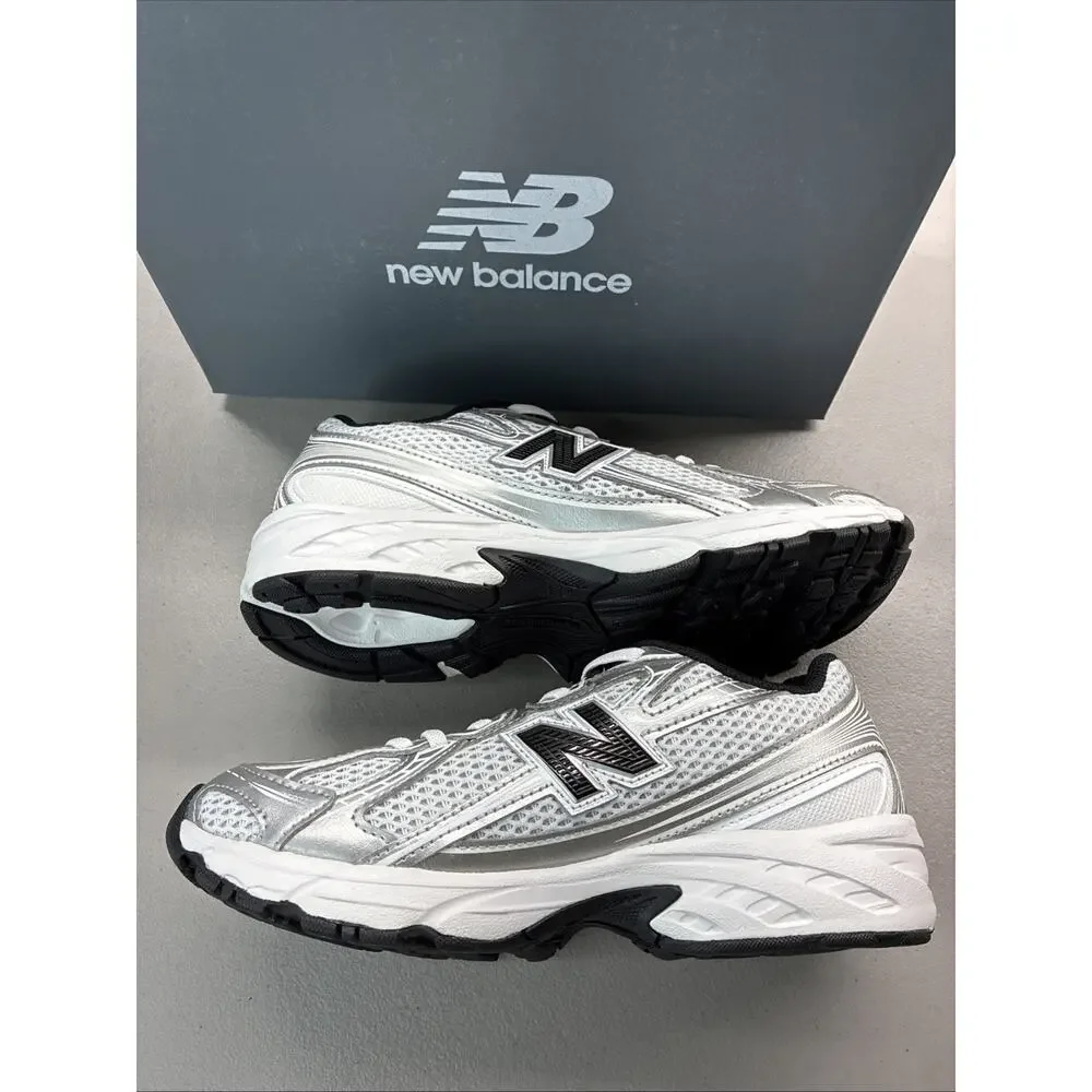 New Balance 740 Bungee Lace Grey Black Mesh Sneakers Unisex Kids Size 3